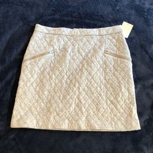 Hinge Gray Cotton Quilted Skirt  Hinge gray cotton